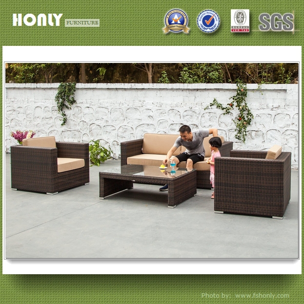 Morden rattan sofa furniture set metal frame rattan sofa outdoor furniture