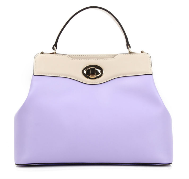 新しいスタイルのファッション2015本革#14015a紫色の女性のハンドバッグ仕入れ・メーカー・工場
