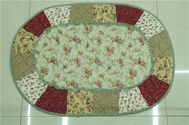 楕円形の印刷された花janamazの祈りの敷物問屋・仕入れ・卸・卸売り