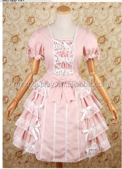 熱い販売のかわいい弓長袖ロリータドレスハロウィンパーティの衣装クリスマス美しさのためのロングドレス問屋・仕入れ・卸・卸売り