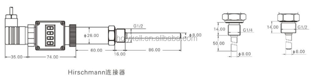 Digital PT100 sensor temperature
