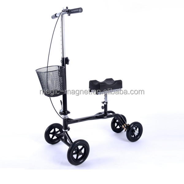 新しい折りたたみ松葉杖2014年にさよならを膝ウォーカーバスケット付き身体障害者障害者のための問屋・仕入れ・卸・卸売り