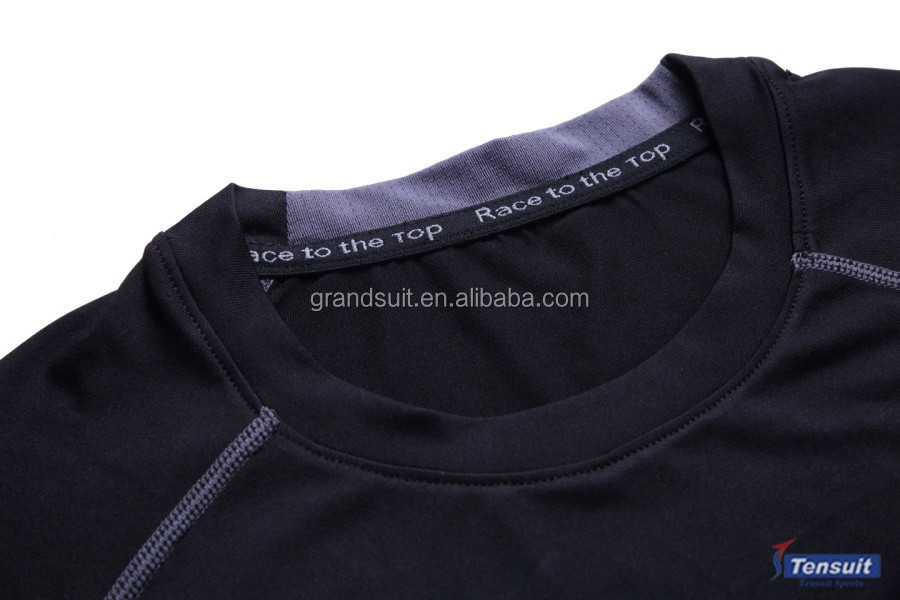 在庫ロットアイテム男性スポーツタイツ熱い販売ポリエステル品質トップスtシャツアパレル用卸売仕入れ・メーカー・工場