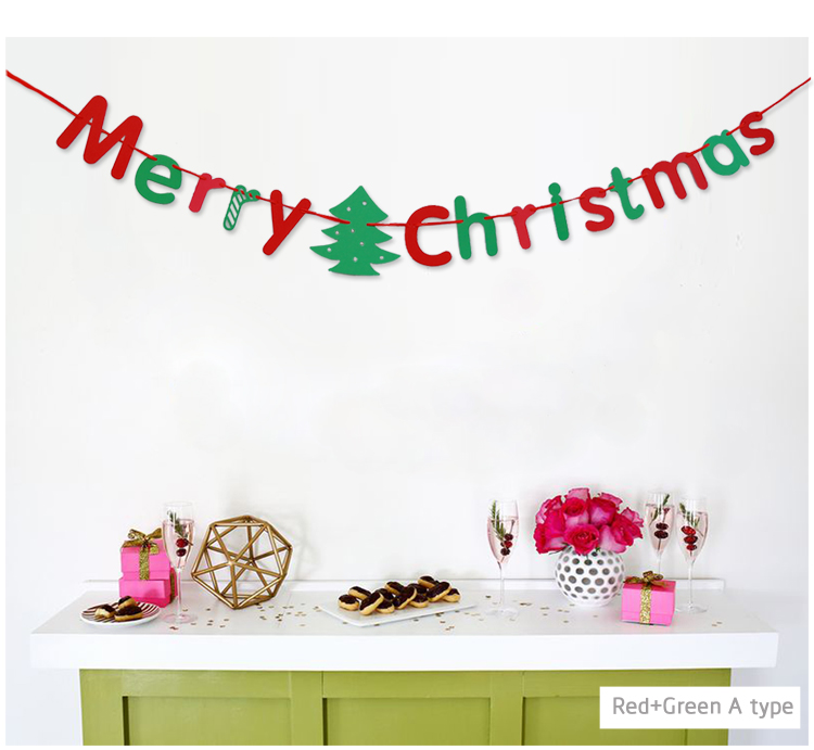 メリークリスマス段ボールクリスマスの装飾のためのバナー3メートル4色コレクション手紙ガーランド仕入れ・メーカー・工場