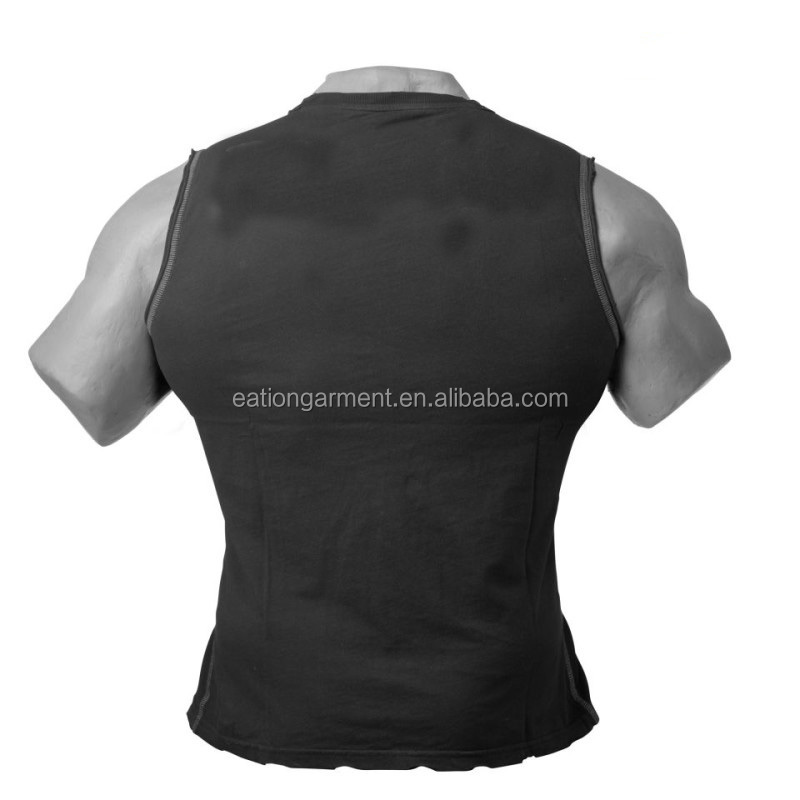 陸軍デザインcotton/ポリエステルdri-fitジム男性用シングレット問屋・仕入れ・卸・卸売り
