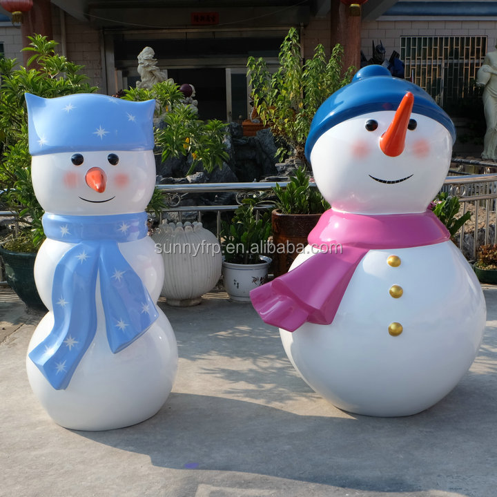 グラスファイバー公園の装飾用マスコット雪だるまの恋人問屋・仕入れ・卸・卸売り
