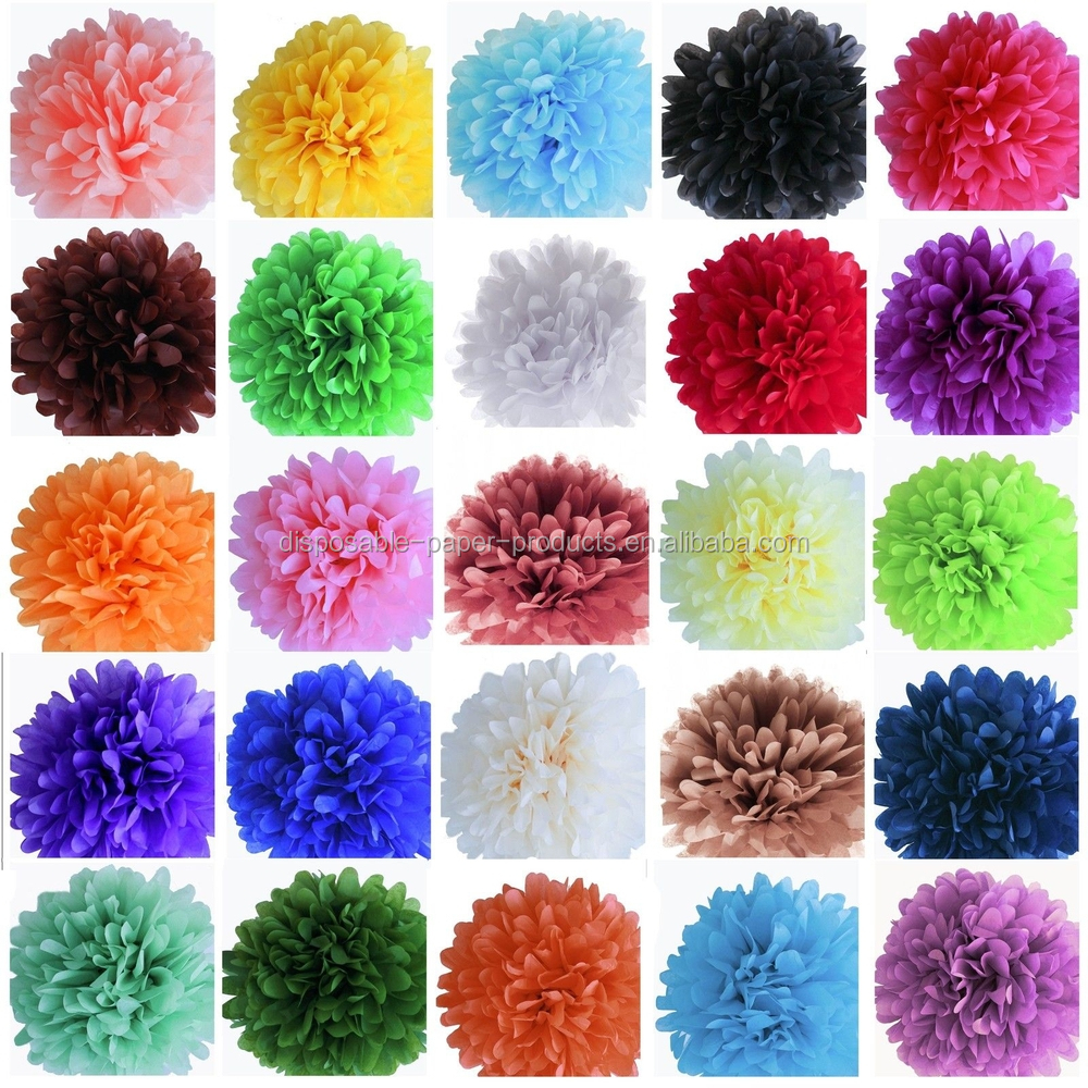 Yiwu Factory Wholesale Tiffany Blue Mini Tissue Paper Pom Poms