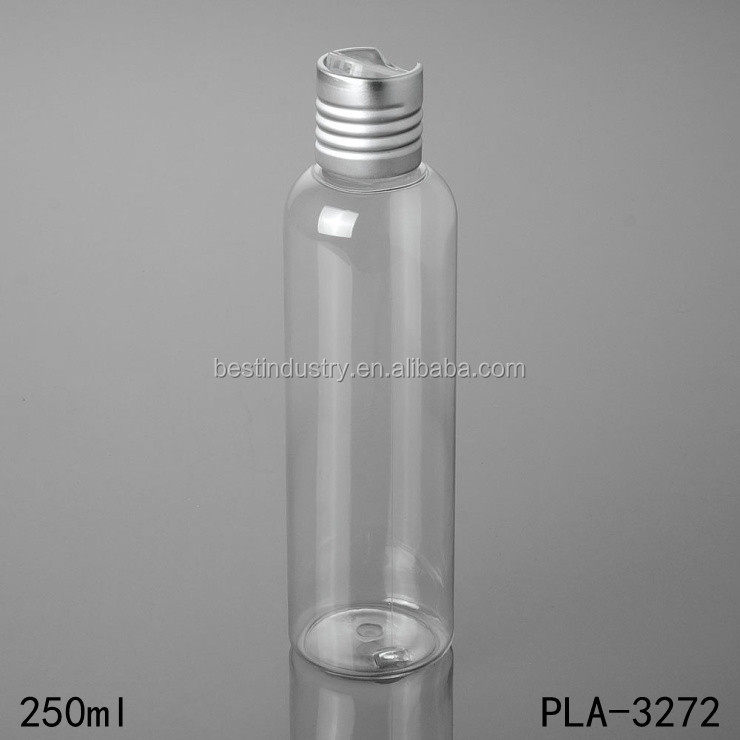 250ml Flip Top Plastic Bottle,Plastic Bottles With Silver Cap For Sale,Empty Plastic Bottle