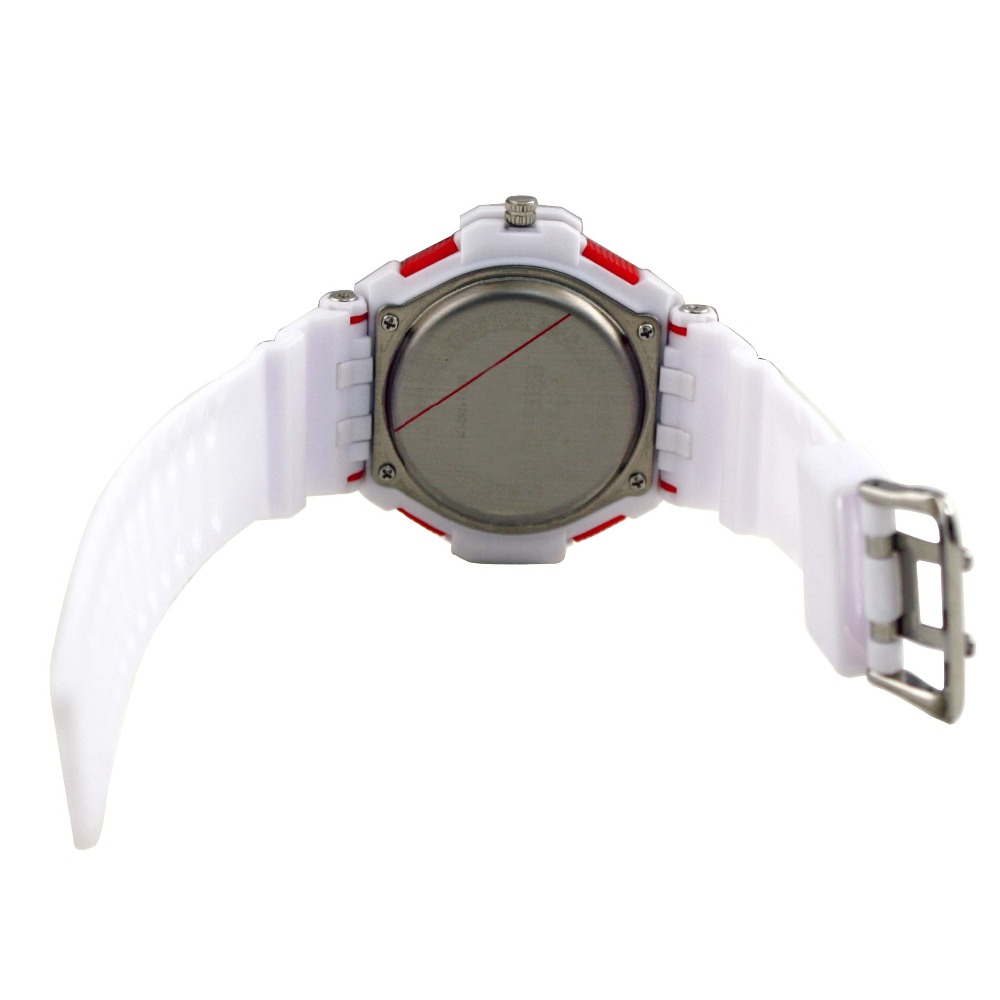 lp1408 white plastic rubber strap sports wr 30m dual analog