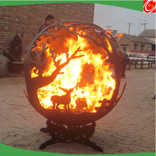 Hot Sell Outdoor Carbon Steel Fire Pits Steel Sphere Fire Pits