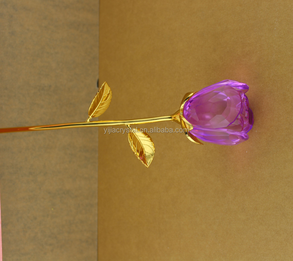 purple color crystal rose