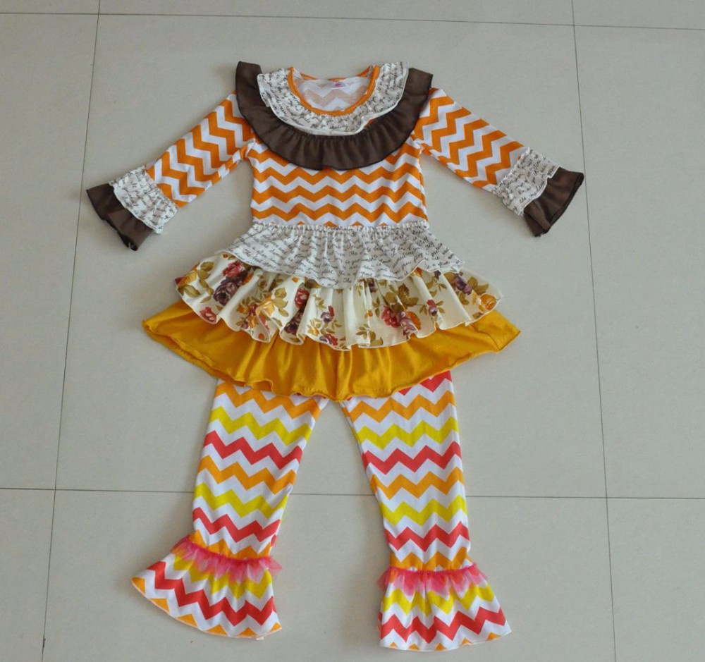 幼児の女の子ブティック衣装感謝祭子供ブティック服安い卸売衣装秋用子供女の子仕入れ・メーカー・工場