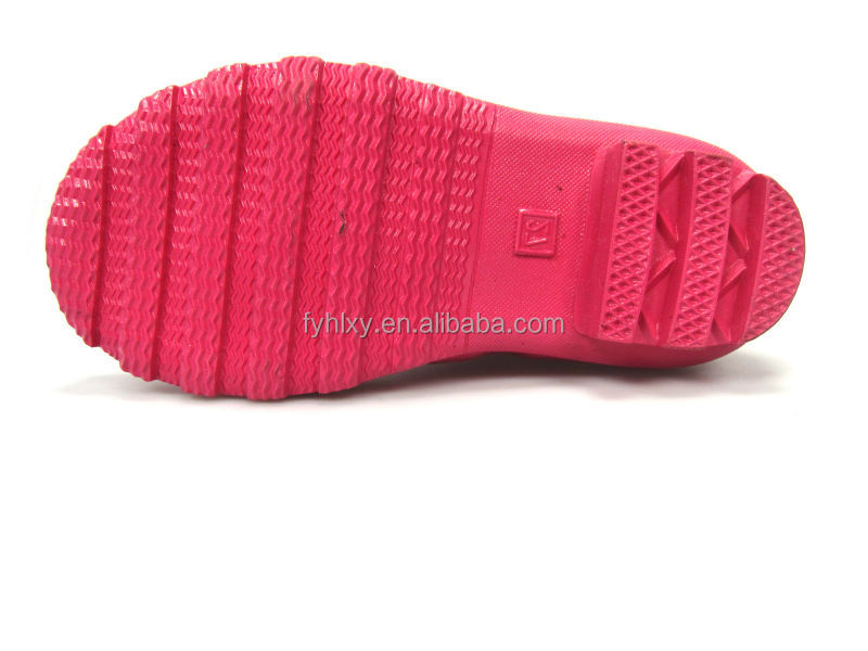 新しいスタイルの光沢のある女の子のゴム靴かわいいピンクの子供のレインブーツ問屋・仕入れ・卸・卸売り