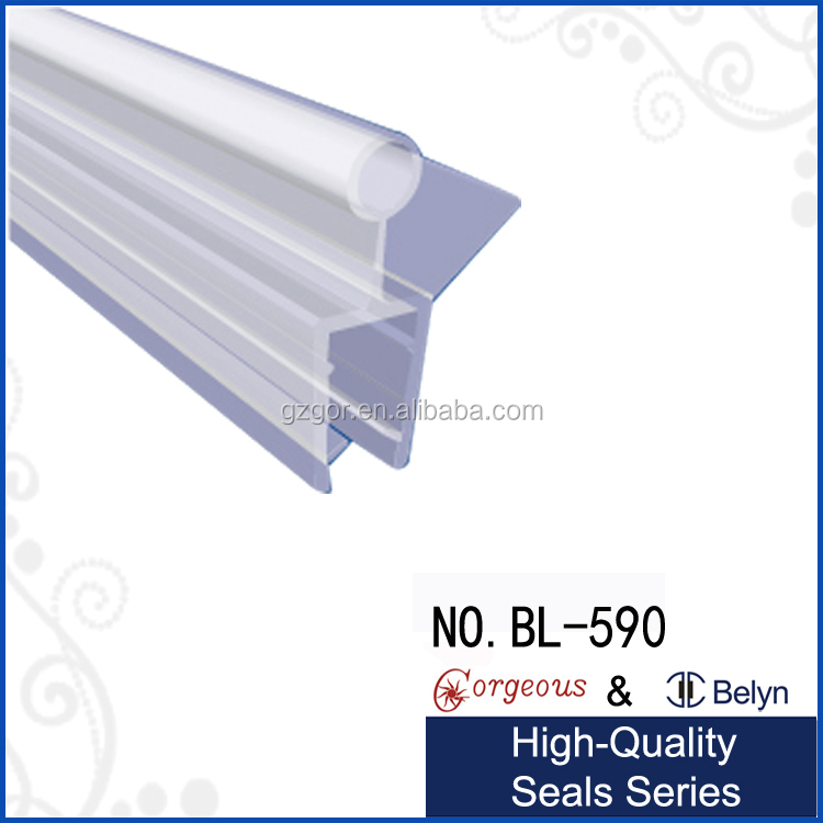 Curved Shower Screen Rubber Trim Wiper Seal For Pea Pshaped Bath Glass