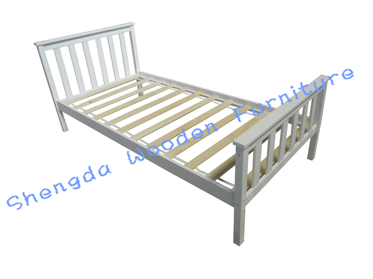 白い近代的なパイン無垢木材sd-1010シングルベッド仕入れ・メーカー・工場