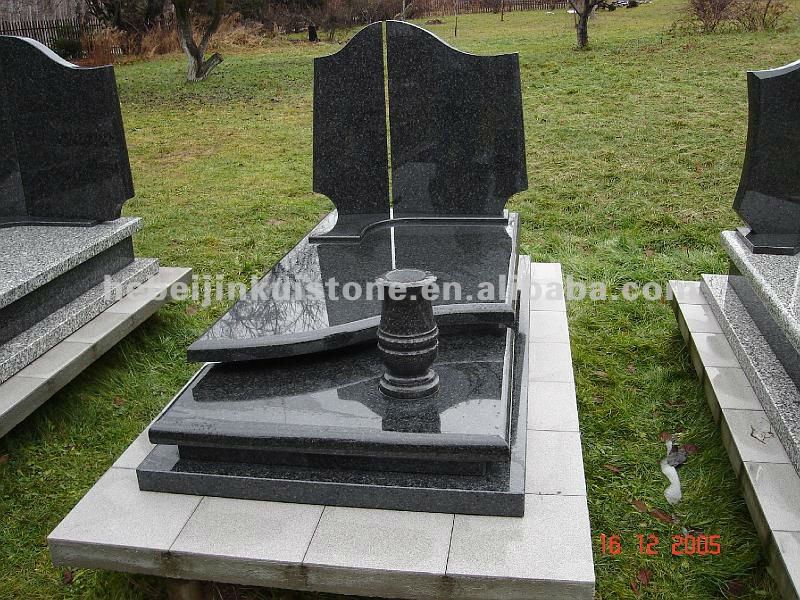Moderna granito de china negro tumba de piedraMonumentos y Lapidas