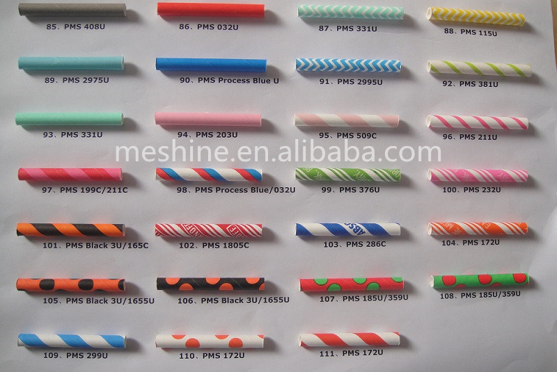 使い捨て熱い販売2014年卸売カラフルな紙のストロー問屋・仕入れ・卸・卸売り