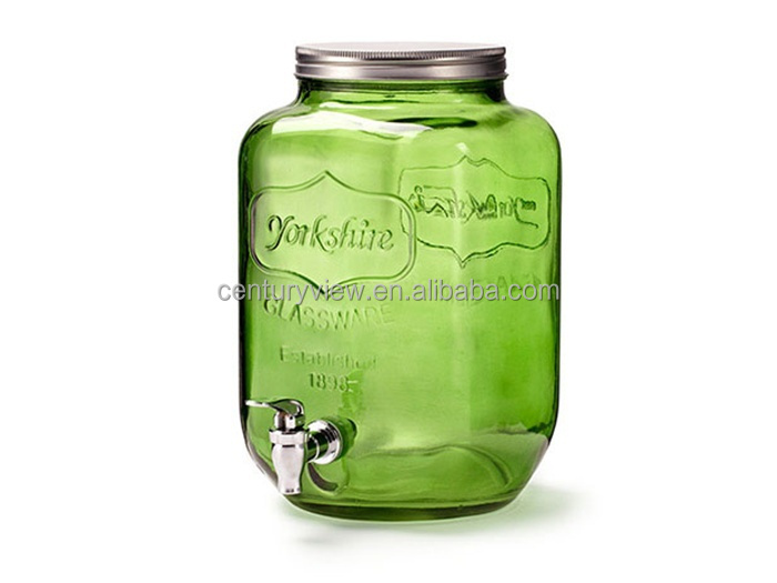 素晴らしいデザイン混合色の瓶のガラスのセット4色石工瓶ガラスウォーターディスペンサー問屋・仕入れ・卸・卸売り