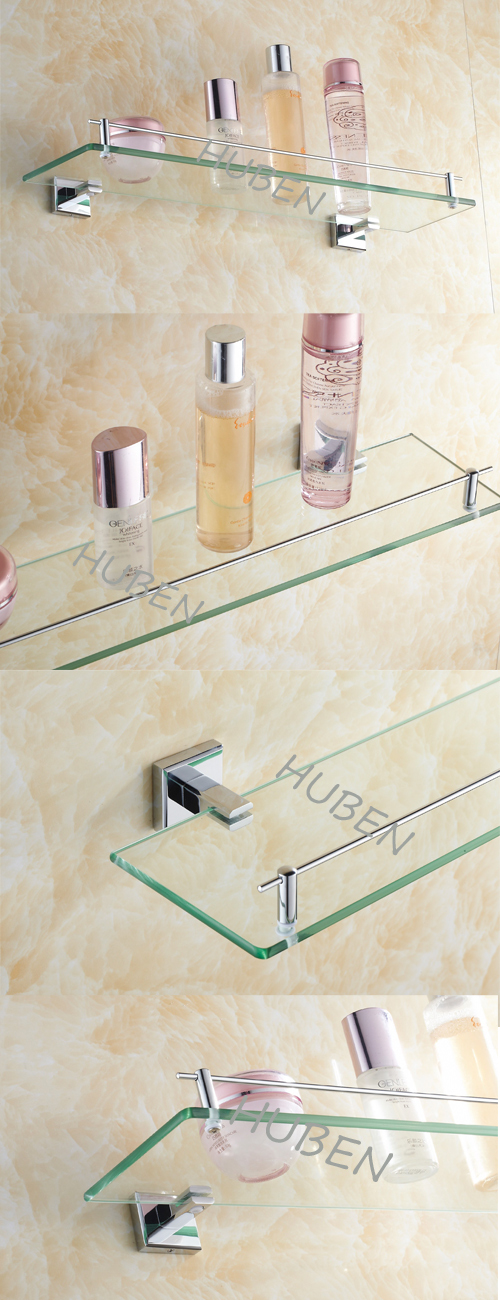 中国のバスルーム継手真鍮シングル層ガラスの浴室のコーナーシェルフ仕入れ・メーカー・工場