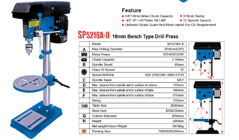 Zj4116h Drill Press Sp5216aii Drill Press Stand For Sale Buy Drill