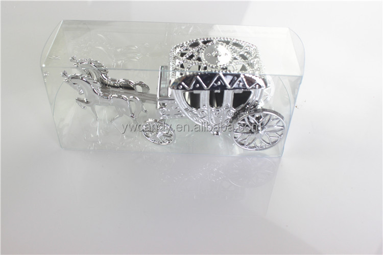 New Assorted Color Plating Process Plastic Pumpkin Horse Carriage Candy boxes Chocolate Boxes Wedding favour gift boxes