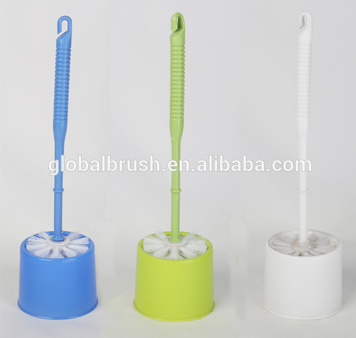 トイレブラシホルダー磁器hq1861工場供給プラスチック緑ホルダー付きトイレブラシ仕入れ・メーカー・工場