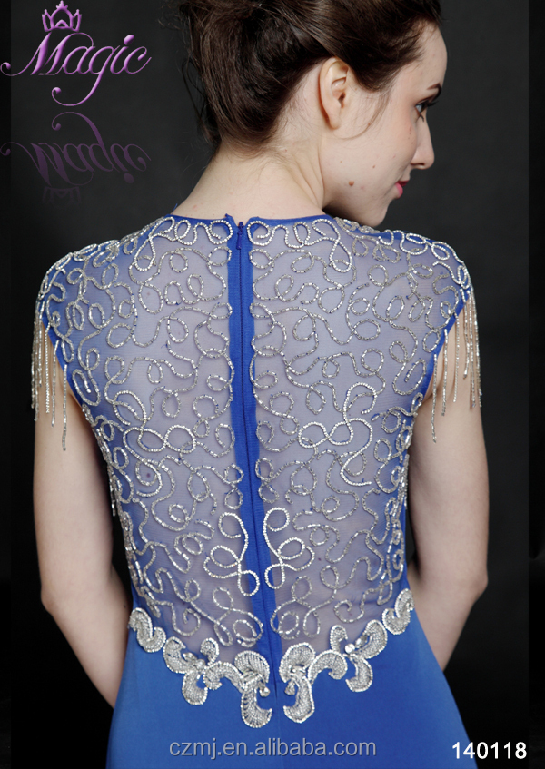 ヴィンテージ王室のbule2015薄手のセレブドレスの女性のための仕入れ・メーカー・工場