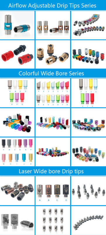 Sailing Original NEW 510 Pyrex Wide Bore Drip Tips, Thick Pyrex Glass High Quality Large Pyrex Drip Tips from Sailing
