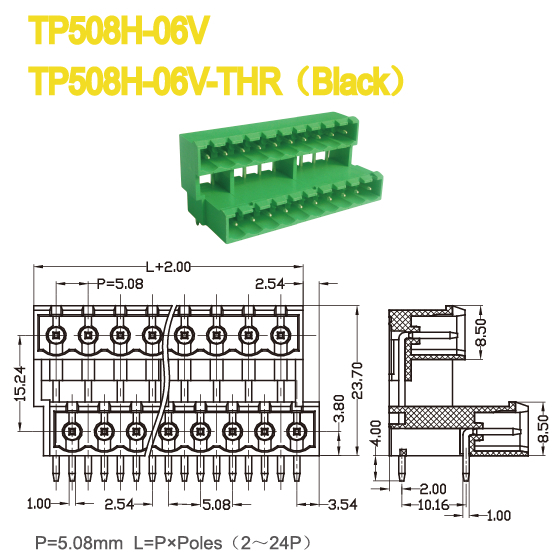 複列のピンヘッダ5.08pitch300v18aplughgableterminブロックで使用されるサーボドライブ仕入れ・メーカー・工場