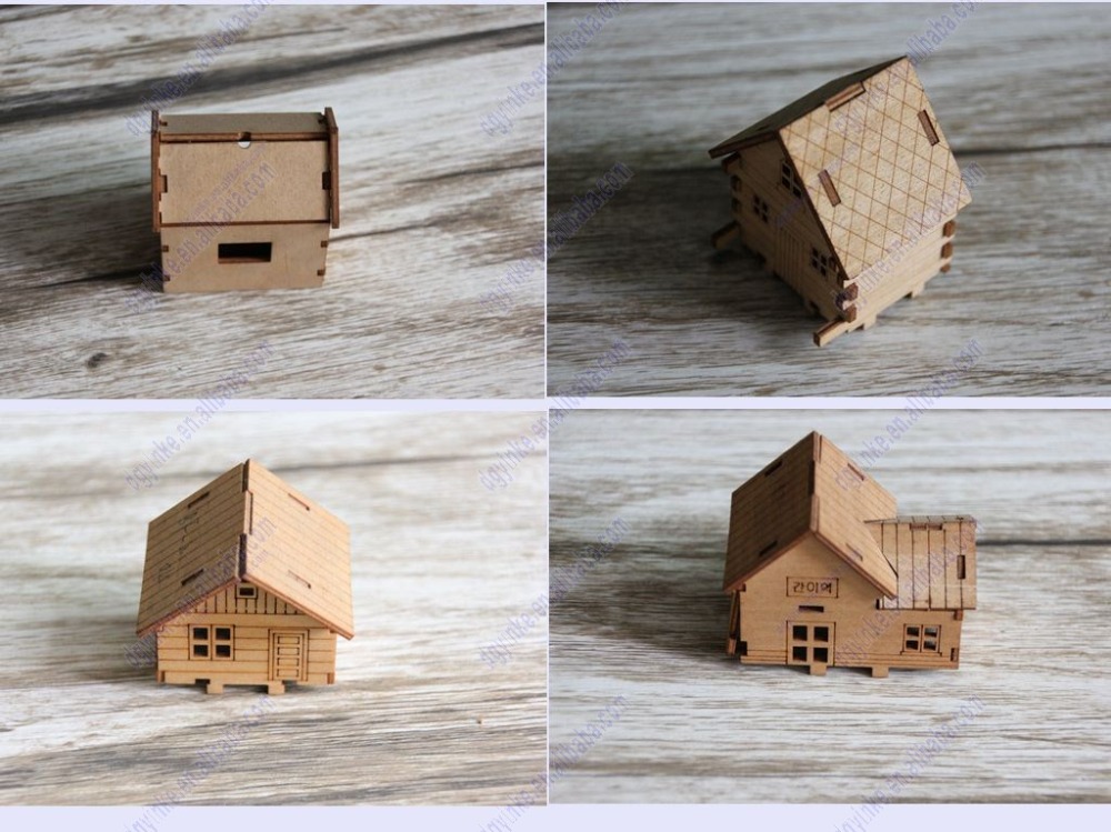 中国の製造元2015卸売diy木造住宅のモデル。 レーザーカット3d木製工芸品仕入れ・メーカー・工場