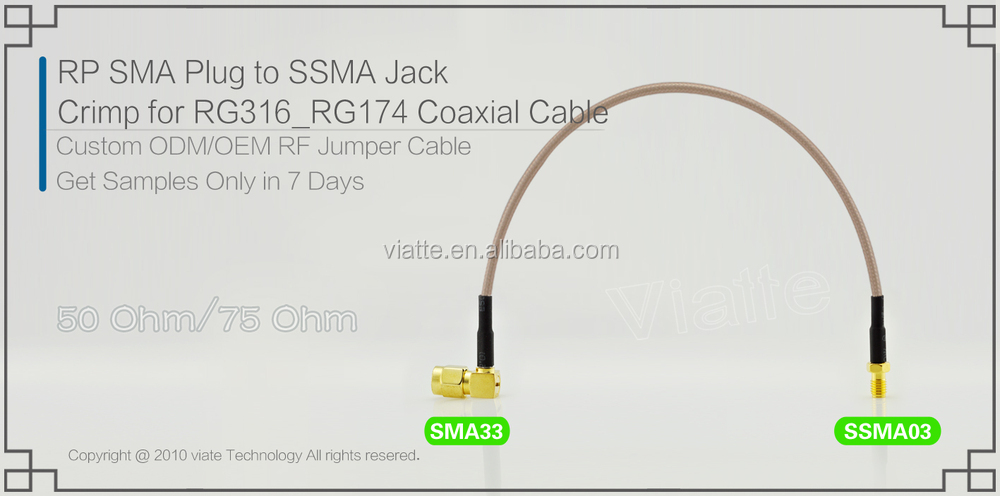 Smaプラグオスジェンダーに対して直角ジャックメスssmarg316_rg174ジェンダーのための圧着同軸ケーブルのコネクター仕入れ・メーカー・工場