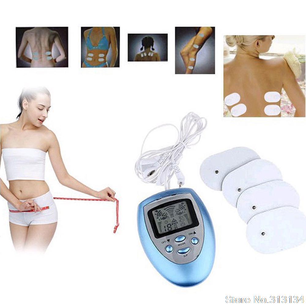 Body Massage Multifunctional Electronic Pulse Massager Muscle Relax 4 Pads ...