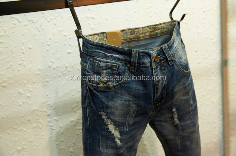 ripped light blue jeans mens