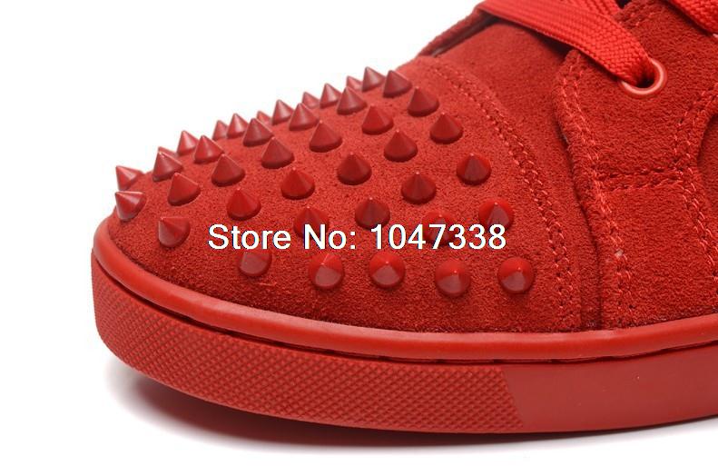 Fashion all genuine leather suede rivets spikes designers casual ...
