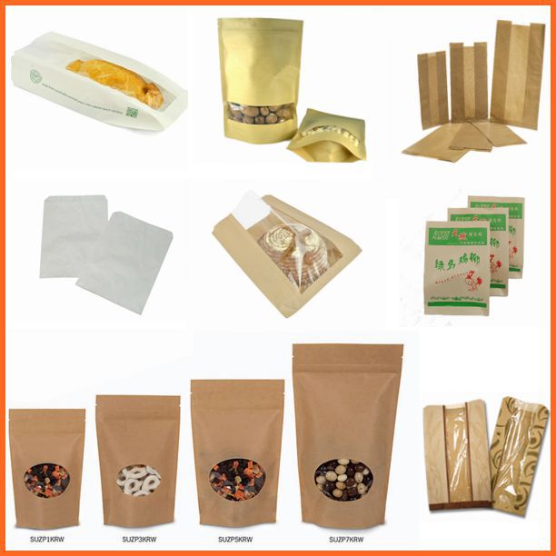 Recycled Kraft Paper Window Coffee Food Bags