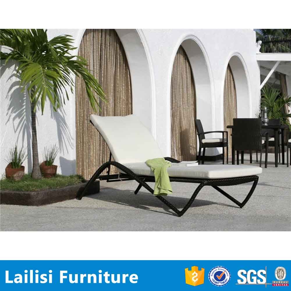Synthetische zwart rotan tuinmeubelen rotan ronde outdoor lounge ...