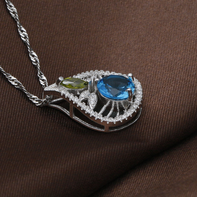 2014ファッション925シルパージルコニアペンダントロジウムメッキアクセサリージュエリー問屋・仕入れ・卸・卸売り