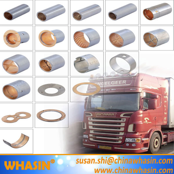 SWPB Bimetal Bearing JF800 Alloy CuPb10Sn10 Hydraulic Cylinders Slide Pad Washer Sleeve Flanged Bimetal Bushing.jpg