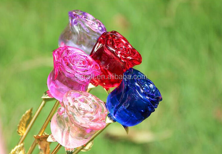 ローズクリスタルガラスの花のバラの花の結婚式のギフトお土産問屋・仕入れ・卸・卸売り
