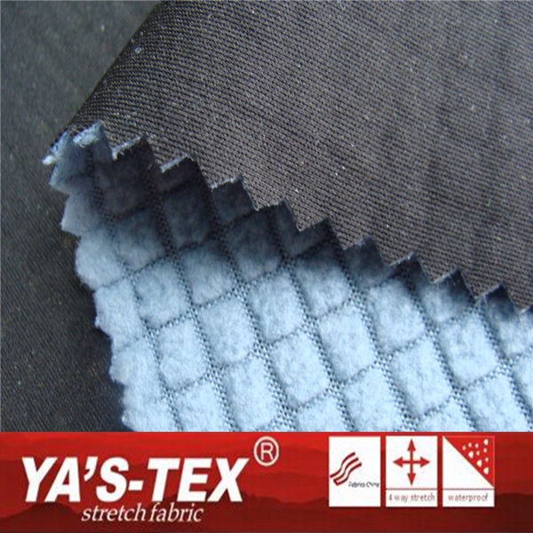 Ya's-tex 4ウェイストレッチ保税ファブリック/エンボス加工ポリエステルフリース生地仕入れ・メーカー・工場