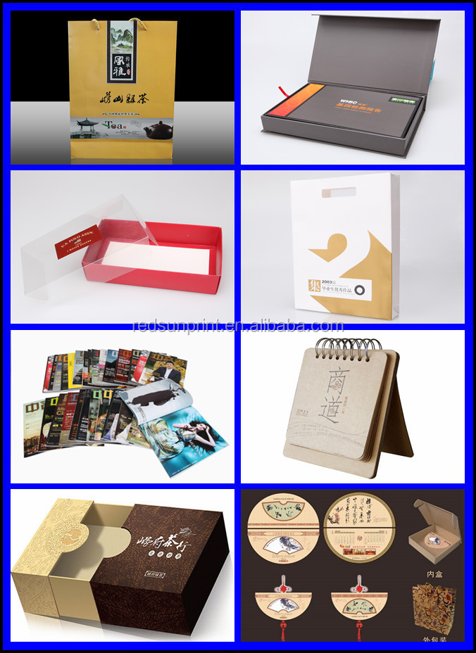 Handmade custom red wine paper box with hot stamping