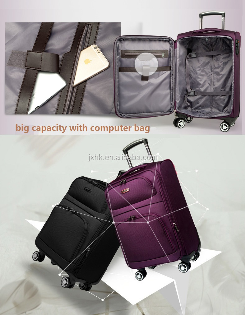 熱い販売の豪華なスタイルの生地の荷物の空の旅の荷物スーツケース大容量仕入れ・メーカー・工場