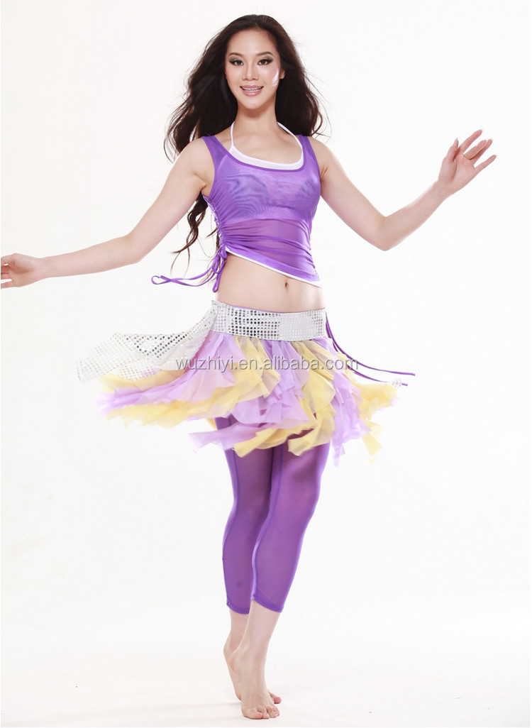 プロのベリーダンスの衣装中国女子ダンスのためのトレーニングや練習( qc2106)問屋・仕入れ・卸・卸売り