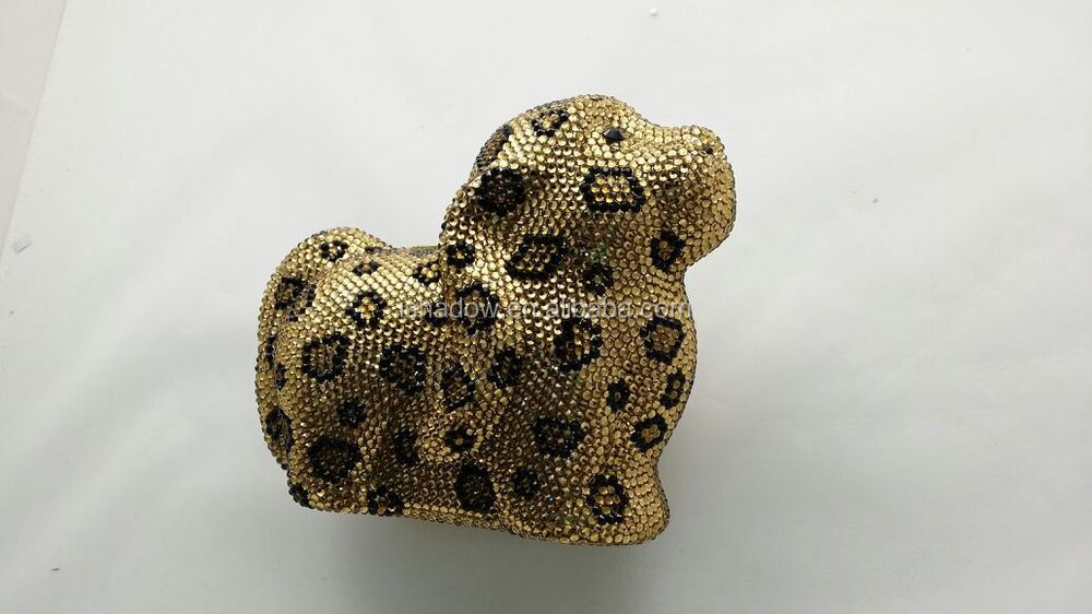 ドギー犬わんわん動物の女性ファッションイブニングクラッチバッグブライダル金属の財布のハンドバッグのケースボックス問屋・仕入れ・卸・卸売り