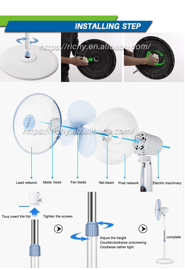 Electric Charging 16" Inverter Spare Parts Price Stand Fan Buy 16