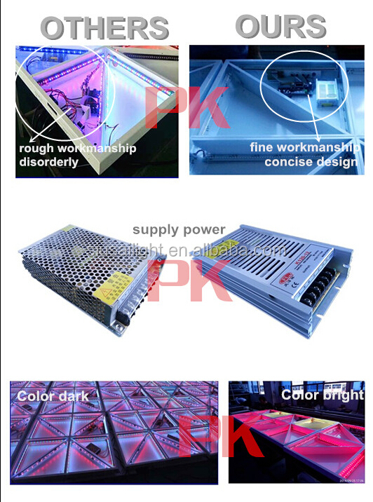 古典的な中国サプライヤー製造864個ledアクリルダンスフロア/白のダンスフロア/卸売ポータブルledのダンスフロア問屋・仕入れ・卸・卸売り