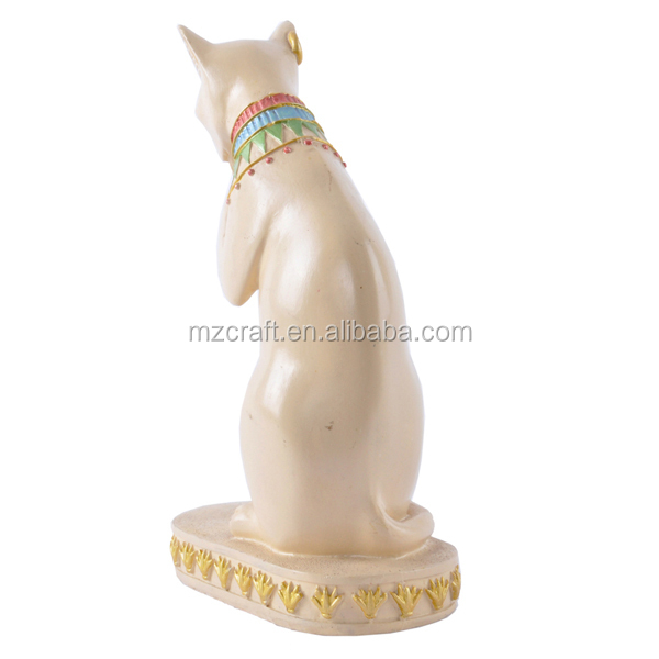 樹脂砂石乳白エジプトスタイルの猫の像家庭菜園のための家庭用装飾ノベルティ12006aw工芸品仕入れ・メーカー・工場