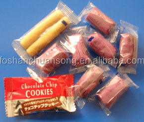 Horizontal flow packaging machine for chocolate bars, candies (DCTWB-400B)