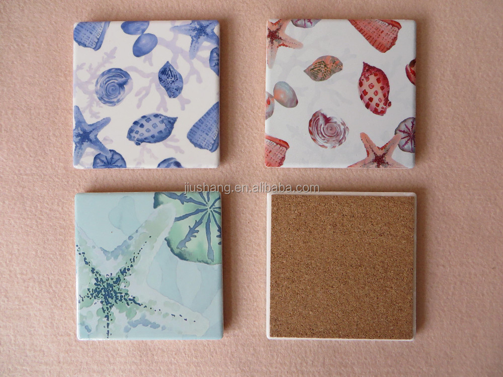 Diy Sublimation Ceramic Serving Set Coaster,Cork Coaster Backing Buy