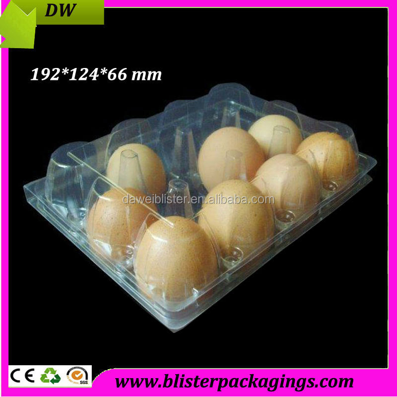 12 pieces of egg container 194*105*60mm pet egg blister packaging tray